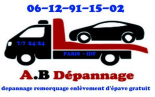 A.B Dépannage / dépannage auto / remorquage / enlèvement épave gratuit / épaviste agrée / batterie Ouvert le dimanche